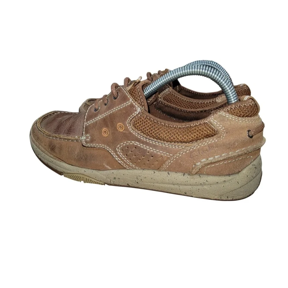 Clarks 1825 Armada Men's Brown Leather Casual Boat Shoes Size 8 M